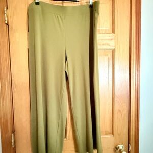 LOFT Ribbed Wide Leg Pants – Olive Green (XL)